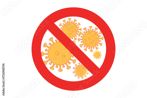 Stop the spread of disease with this powerful virus prevention symbol, perfect for health campaigns, medical awareness, and safety protocols now!