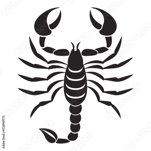 Black scorpion silhouette vector illustration for tattoo art symbol of danger