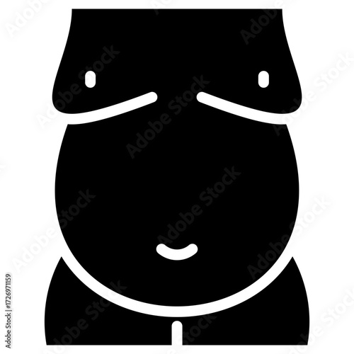 Belly icon for human body, business, medical, clinic, website, application, printing, document, poster design, etc