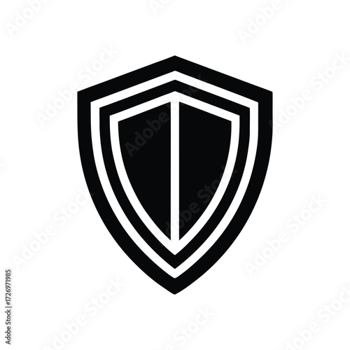 Badge logo polished minimal clean vector design shield vector art illustration