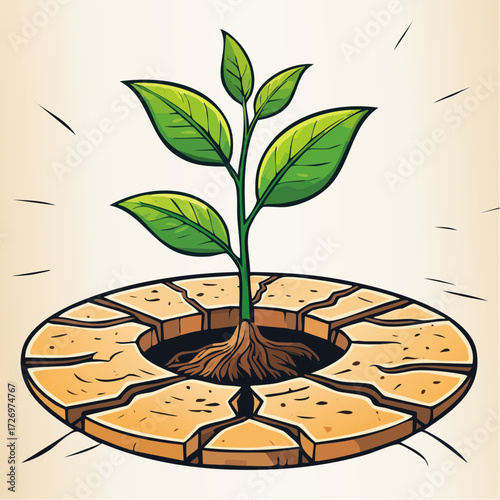 vector illustration of a plant