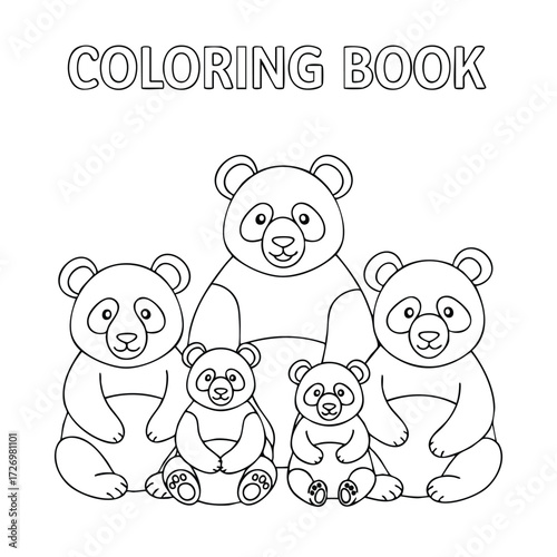 A delightful collection of cartoon bears gathered together, ideal for a fun and engaging coloring activity.