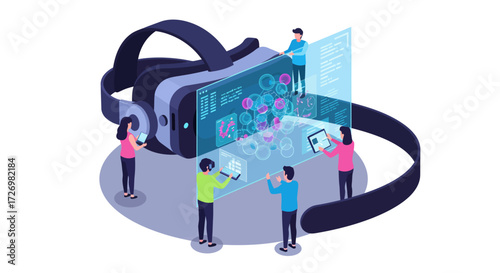 Strategic Insights: Flat Design Illustration for Business Perspective & Innovation