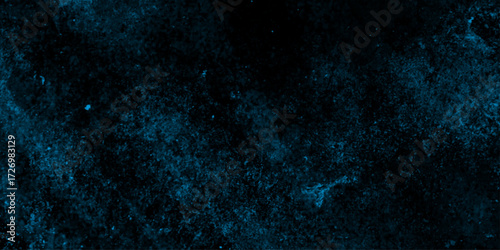 Cyan color scattered heavy grunge texture, blue grey dark background of school blackboard colored texture, abstract navy blue grunge texture or black background.