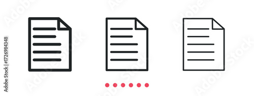 File icon. Thin line icon vector