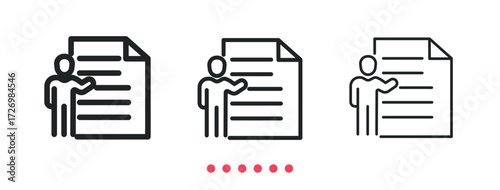 List icon. Thin line icon vector