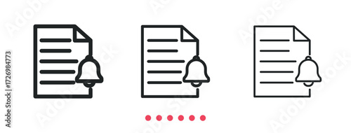 Notification icon. Thin line icon vector