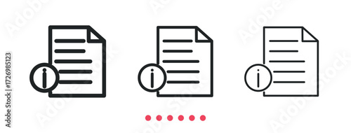Info icon. Thin line icon vector