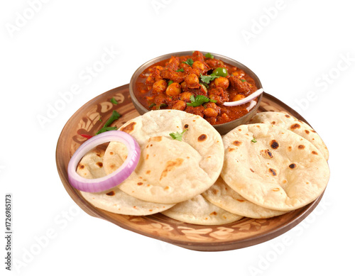 Authentic Indian Chana Puri Meal
