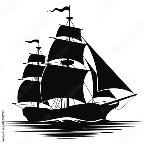 sailing ship silhouette