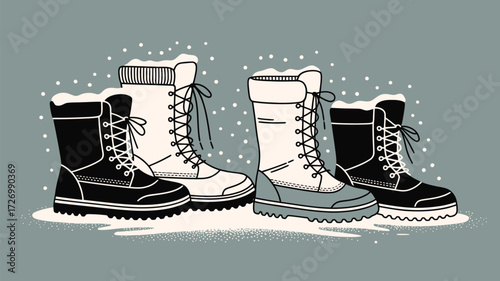 Winter Boots clip art preview