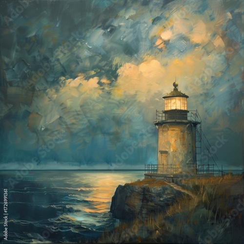 Coastal Lighthouse & Ruin Landscapes: Greek Island Beacons, Abandoned Stone Houses & Sunset Ocean Skies