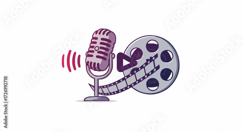 Vector illustration audio and video