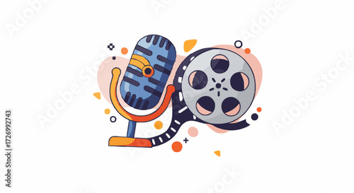 Vector illustration audio and video