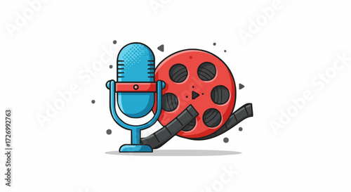 Vector illustration audio and video