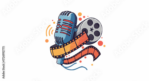 Vector illustration audio and video