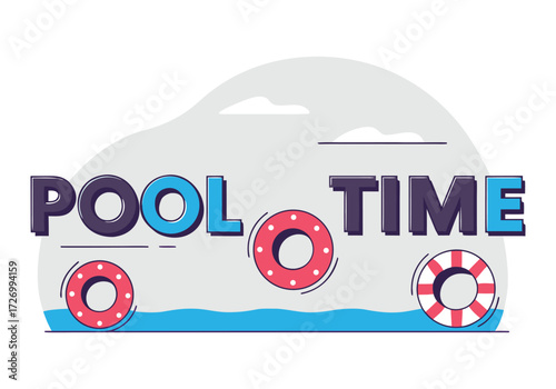 Dive into summer fun pool time with fun floats and waves