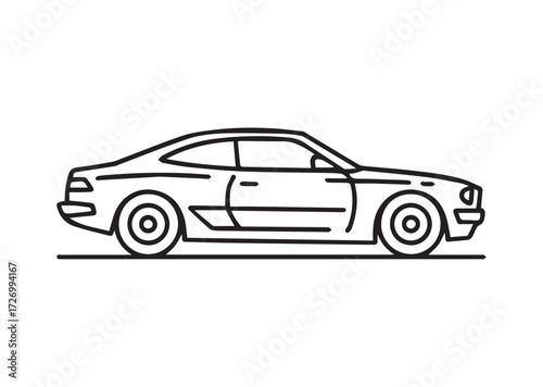 Car line art vector
