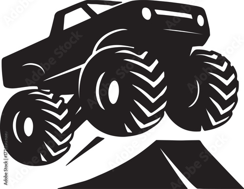 MONSTER TRUCK VECTOR SILHOUETTE