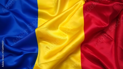 waving flag of Romania