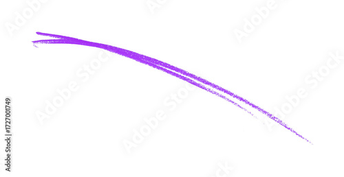 Hand drawn purple pencil lines, circles, stripes and squiggly lines on transparent background.