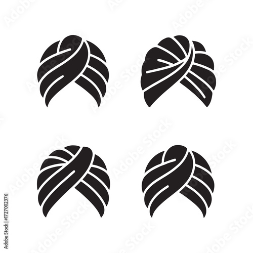 Traditional Turban Wrap Solid Icons