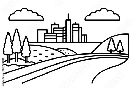 vector illustration of city landscape