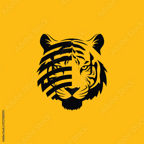 Striking Tiger Illustration A Wild Vector Design