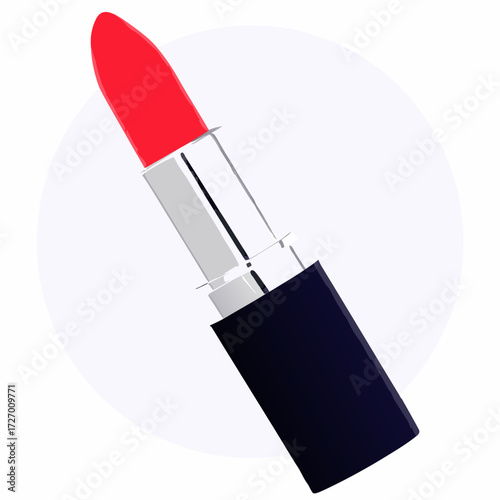 red lipstick isolated on white background, Eps file. 
