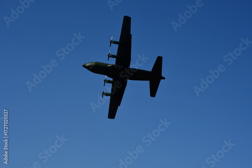 Hercules aircraft flying in the sky