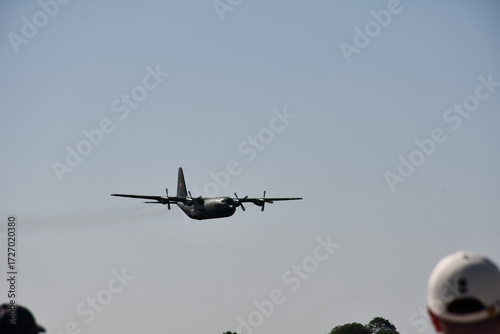 Hercules aircraft flying in the sky