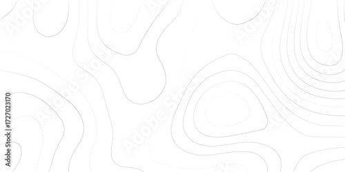 Vector art of topographic map with contour lines showing elevation changes and landforms, useful for geography, cartography, and environmental studies