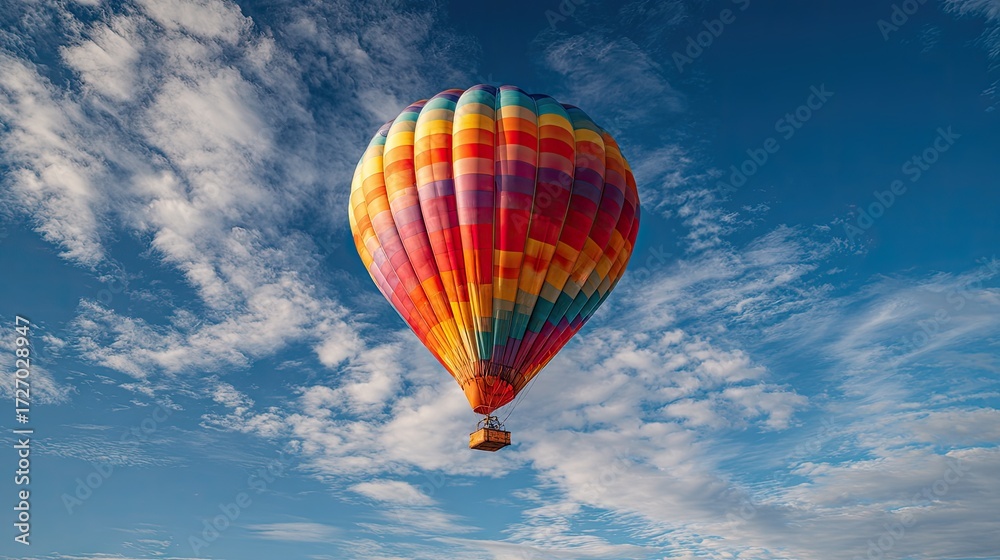 Fototapeta premium Colorful hot air balloon in sky