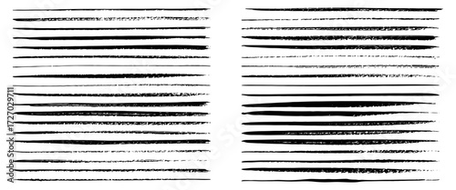 Beautiful Brushes vector collection. Grunge Elements - Brush strokes, ink paint brushes, grunge lines. Rectangle text box for social media and network. vector