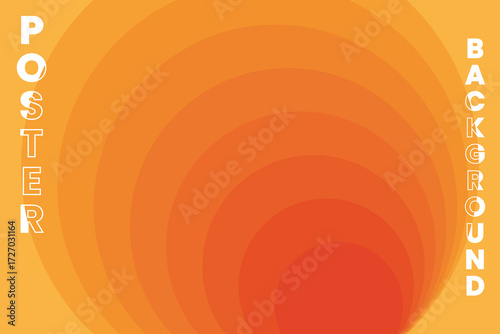 Bold and Minimalist Gradient Design. Layered Orange Gradient Circle Design. Suitable for wallpaper and prints. Design illustration