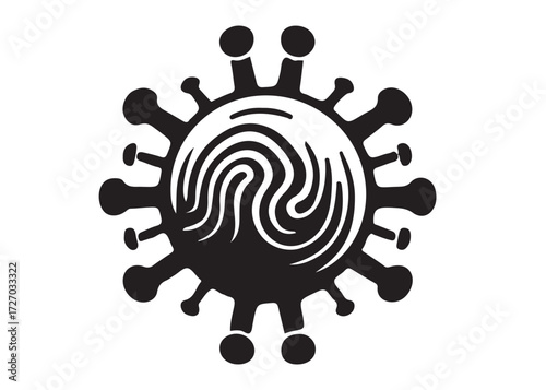 virus logo silhouette vector, corona virus silhouette vector illustration, virus logo vector silhouette, dangerous virus logo silhouettes vector on white background