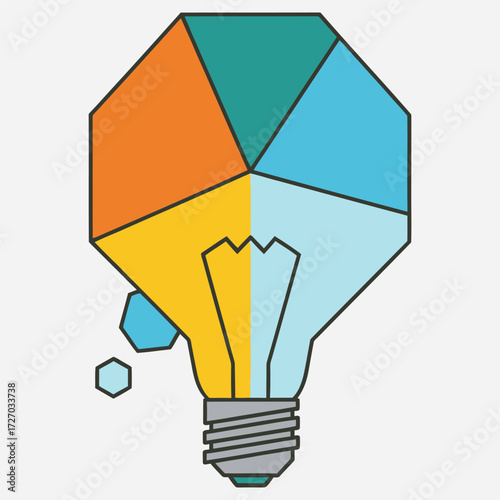 Colorful Idea Bulb Creative Thinking and Innovation