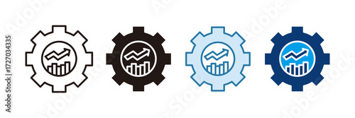 Business Impact Icon Set Multiple Style Collection