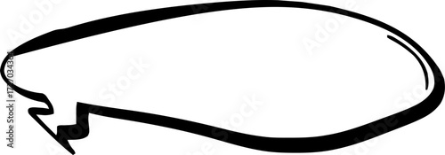 Black and White Speech Bubble Illustration for Design Projects