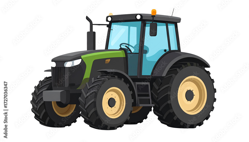 Obraz premium TRACTOR isolated on white background