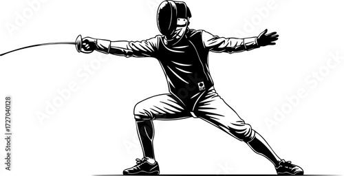 Fencer in Action