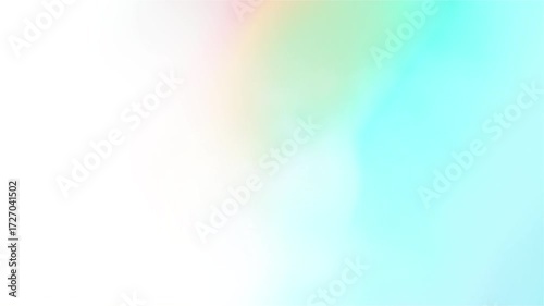 白、黄色、緑、青のグラデーション。