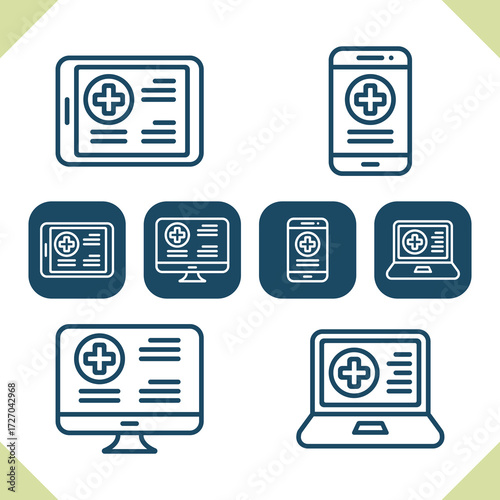 Online Health Icons