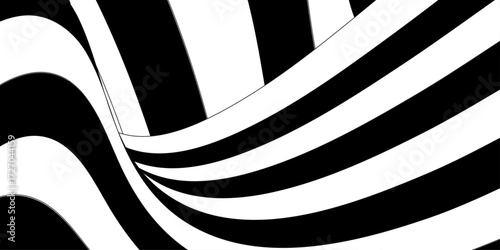  abstract wavy line black white stripes background, abstract minimalism with monochromatic theme,  high-contrast black and white pattern with converging lines for a striking comic pop art design.