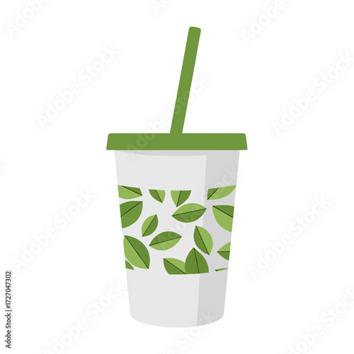 eco cup, reusable cup, eco friendly cup, green leaf cup, sustainable drink cup, zero waste cup, eco tumbler, cup with straw, reusable drinkware, eco lifestyle cup, plastic free cup, eco beverage cup, 