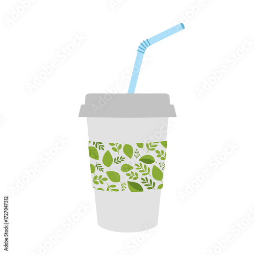 eco cup, reusable cup, eco friendly cup, green leaf cup, sustainable drink cup, zero waste cup, eco tumbler, cup with straw, reusable drinkware, eco lifestyle cup, plastic free cup, eco beverage cup, 