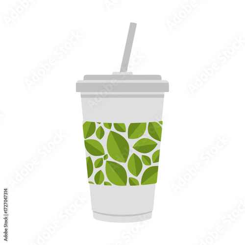 eco cup, reusable cup, eco friendly cup, green leaf cup, sustainable drink cup, zero waste cup, eco tumbler, cup with straw, reusable drinkware, eco lifestyle cup, plastic free cup, eco beverage cup, 