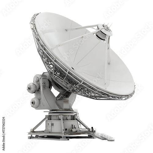 Satellite dish isolated on transparent background.
