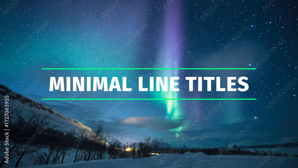 Simple Line Title Elegant Minimal Line Titles_Vol.08 Stock Template | Adobe Stock