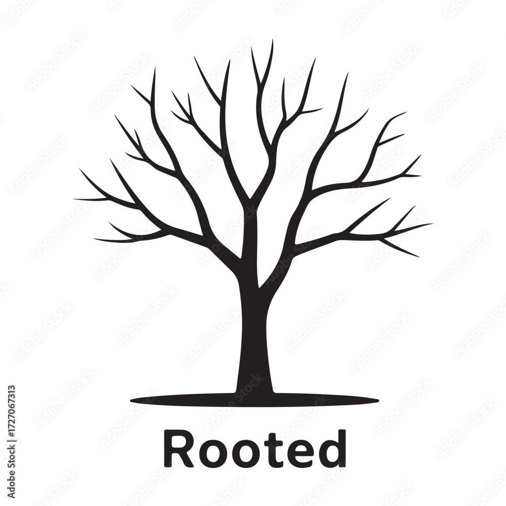 Fototapeta premium Black Tree Silhouette Vector illustration eps